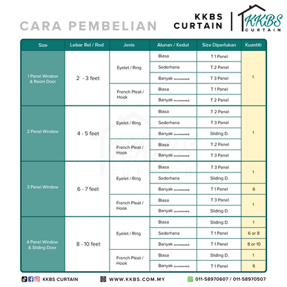 Tirai Blackout Quessy Dibuat Tersuai 