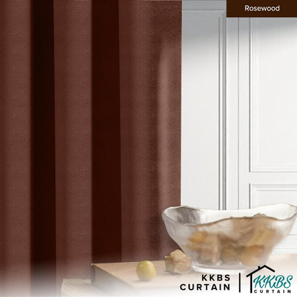Melina 90-98% Blackout Curtain Sedia Ada Cangkuk &amp; Eyelet - Lebar Tambahan