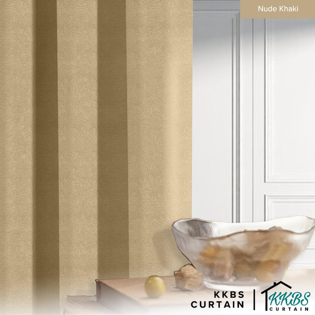 Melina 90-98% Blackout Curtain Sedia Ada Cangkuk &amp; Eyelet - Lebar Tambahan