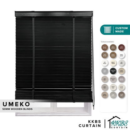 Umeko 50mm 木质百叶窗定制