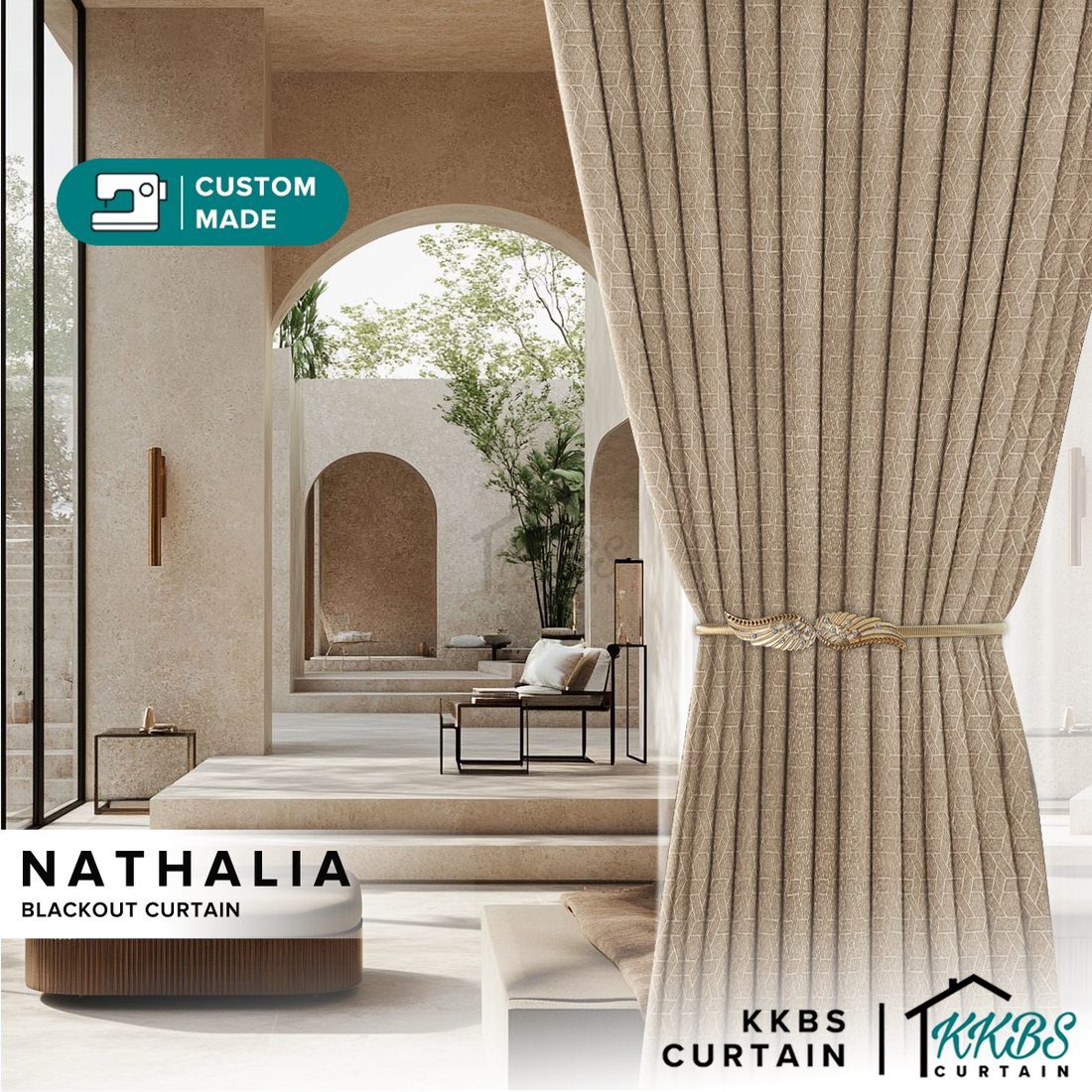 Tirai Blackout Nathalia Custom Made