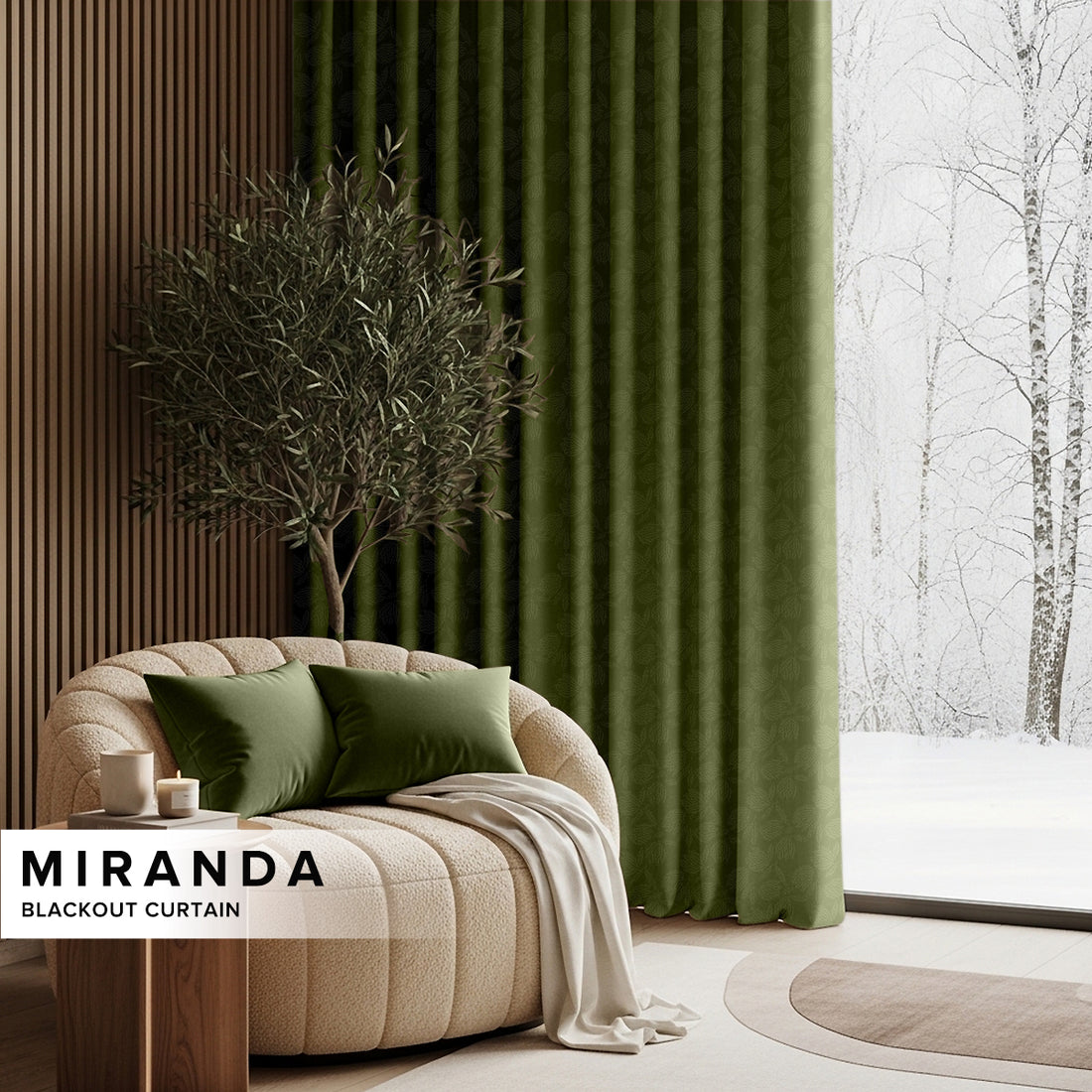 Miranda 90-98% Langsir Siap Gelap - Kelebaran Tambahan