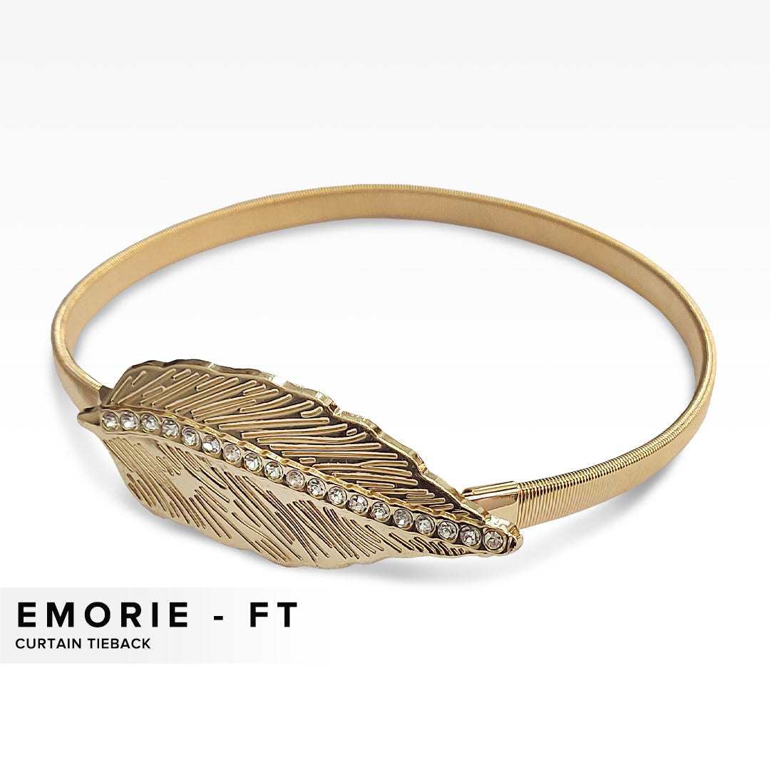 Emorie Feather Design Curtain Tieback