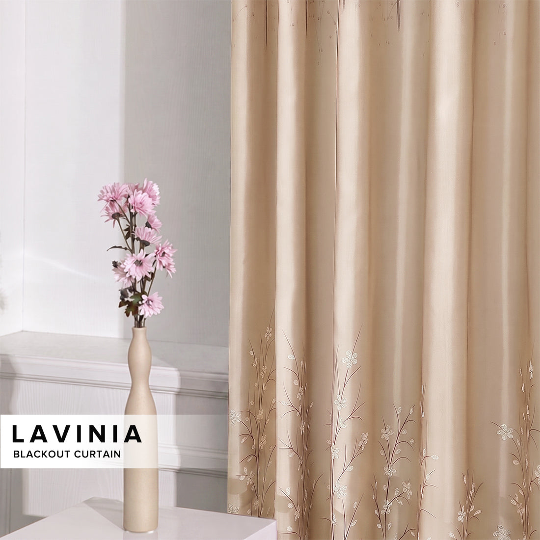 [BELI 1 PERCUMA 1] Langsir Siap Semi Gelap Lavinia