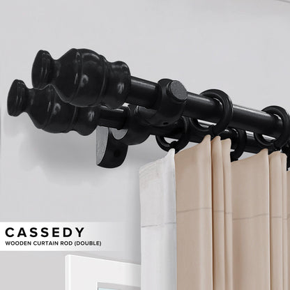 Cassedy 木制窗帘杆双杆全套