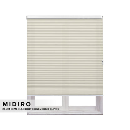 Midiro 26mm Semi Blackout Honeycomb Blinds Custom Made