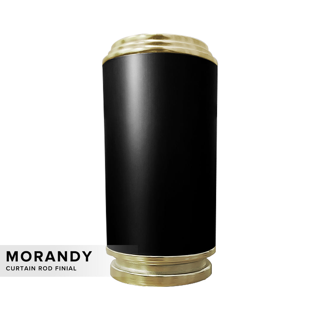 Morandy 窗帘杆端盖 黑曜石色