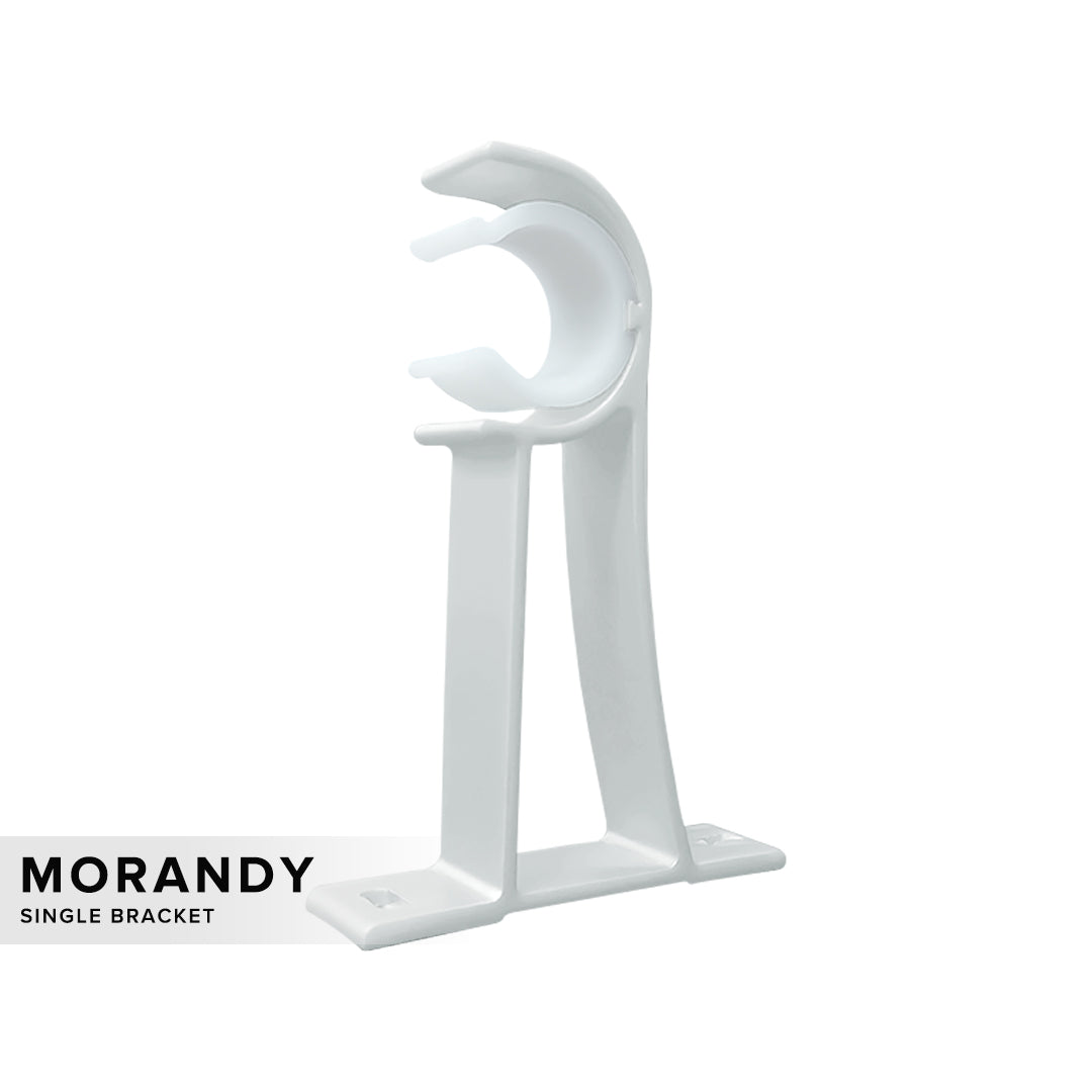 Morandy 窗帘杆单支架 珍珠白