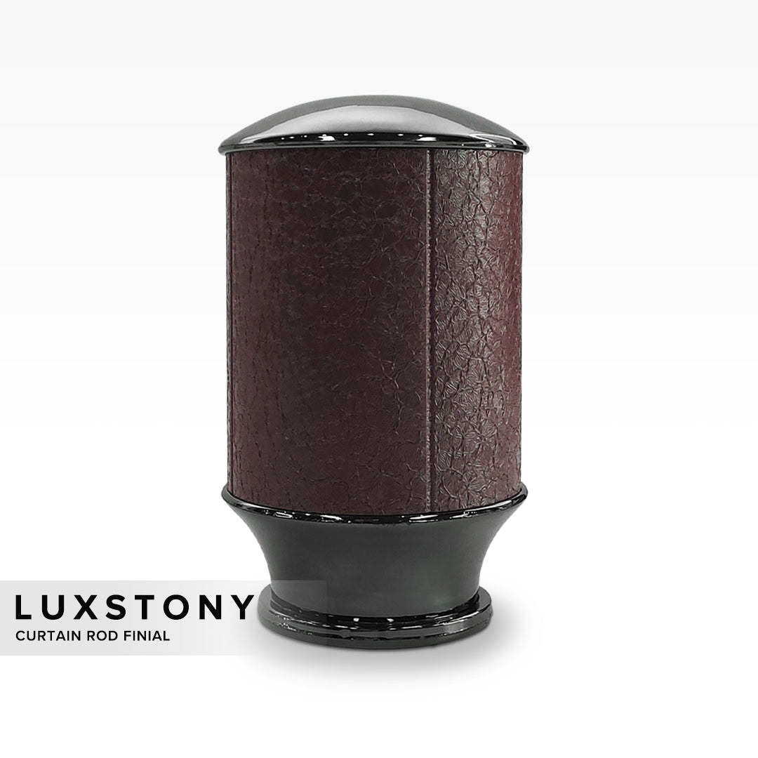 Luxstony Curtain Rod Finial / End Cap Mocha