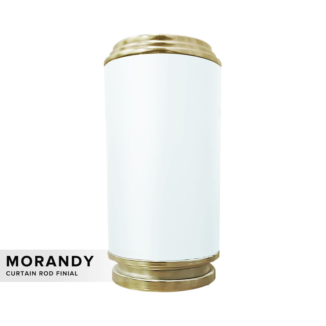 Morandy Penutup Rod Langsir Putih Mutiara