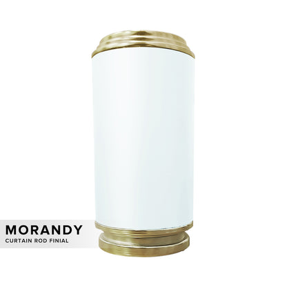 Morandy Penutup Rod Langsir Putih Mutiara