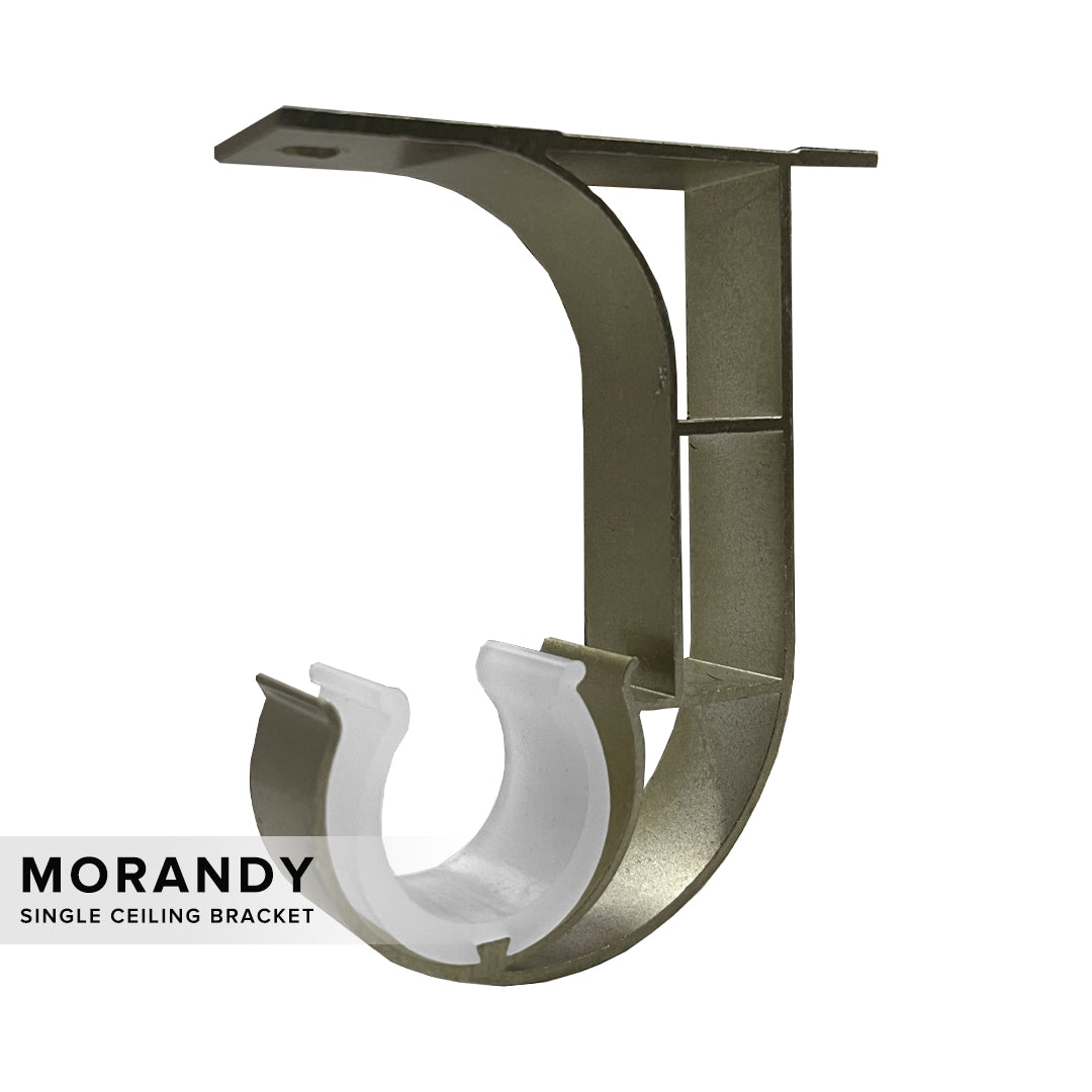 Morandy Curtain Rod Single Ceiling Bracket Luxury Champagne
