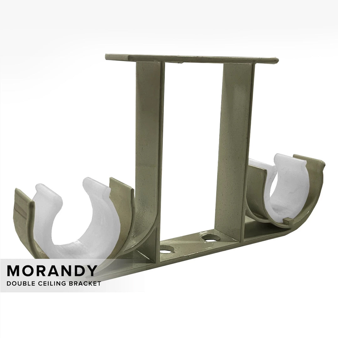 Morandy Curtain Rod Double Ceiling Bracket - Luxury Champagne