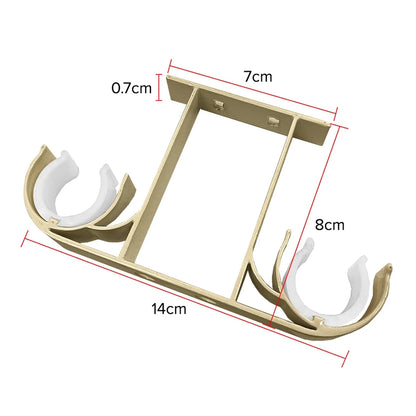 Morandy Curtain Rod Double Ceiling Bracket - Matte Light Gold
