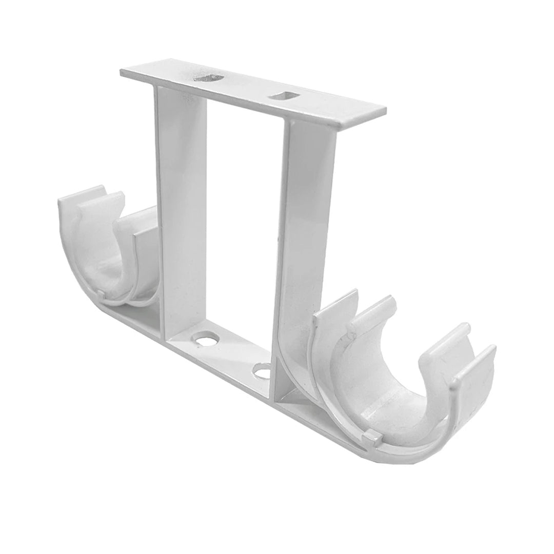Morandy Curtain Rod Double Ceiling Bracket - Pearl White