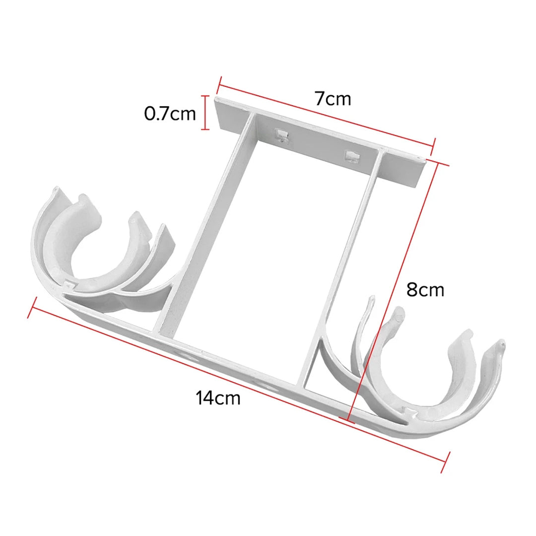Morandy Curtain Rod Double Ceiling Bracket - Pearl White