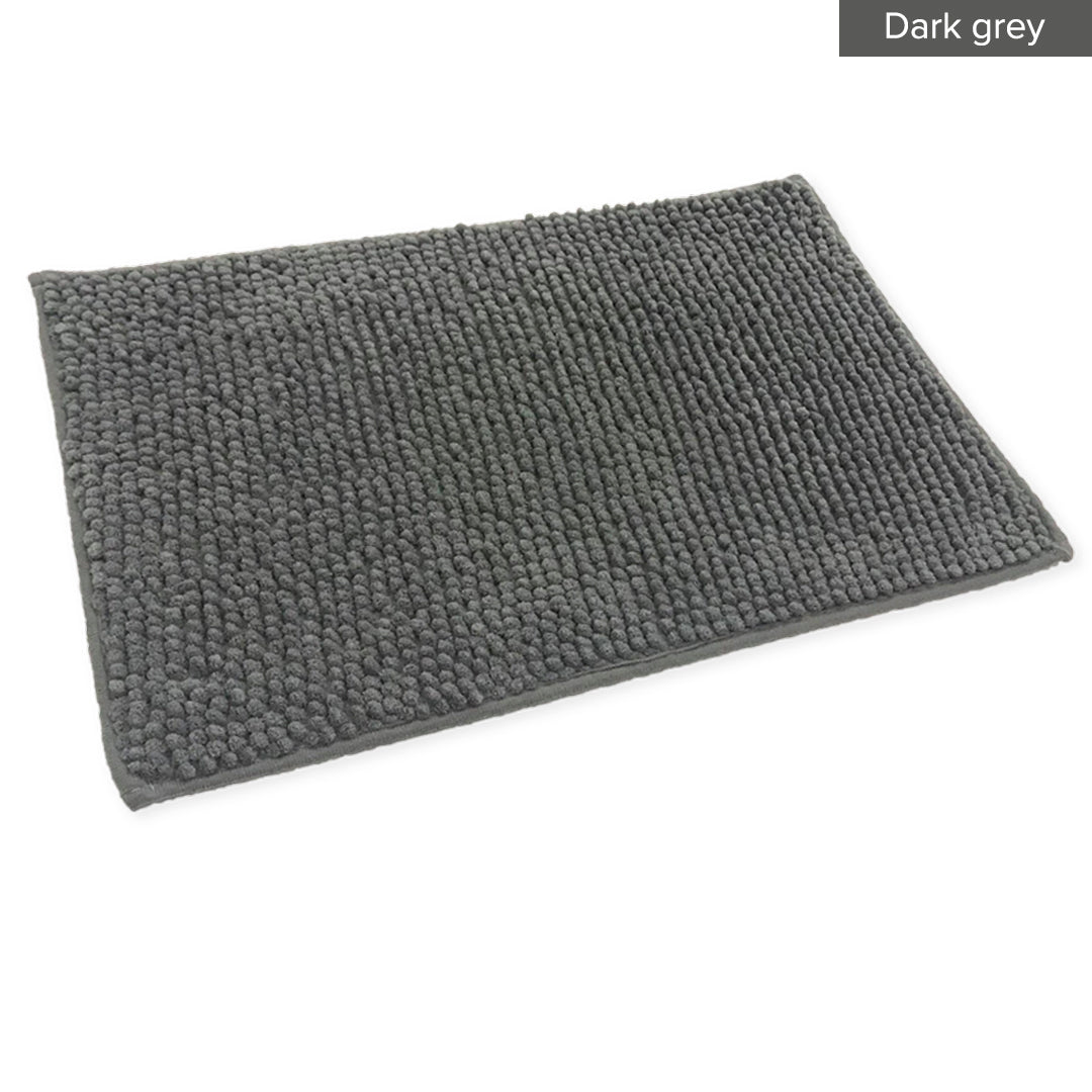 Alas Kaki Chenille Microfiber Warna Polos Bulu Pendek