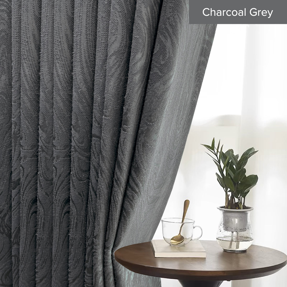 Neluna Semi Blackout Curtain Ready Made - Standard Width