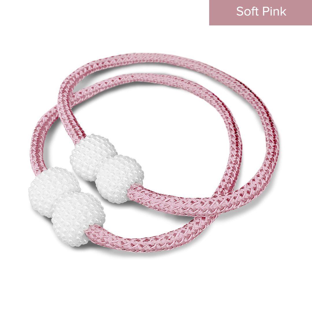 Pearlie Magnetic Pearl Braided Curtain Tieback