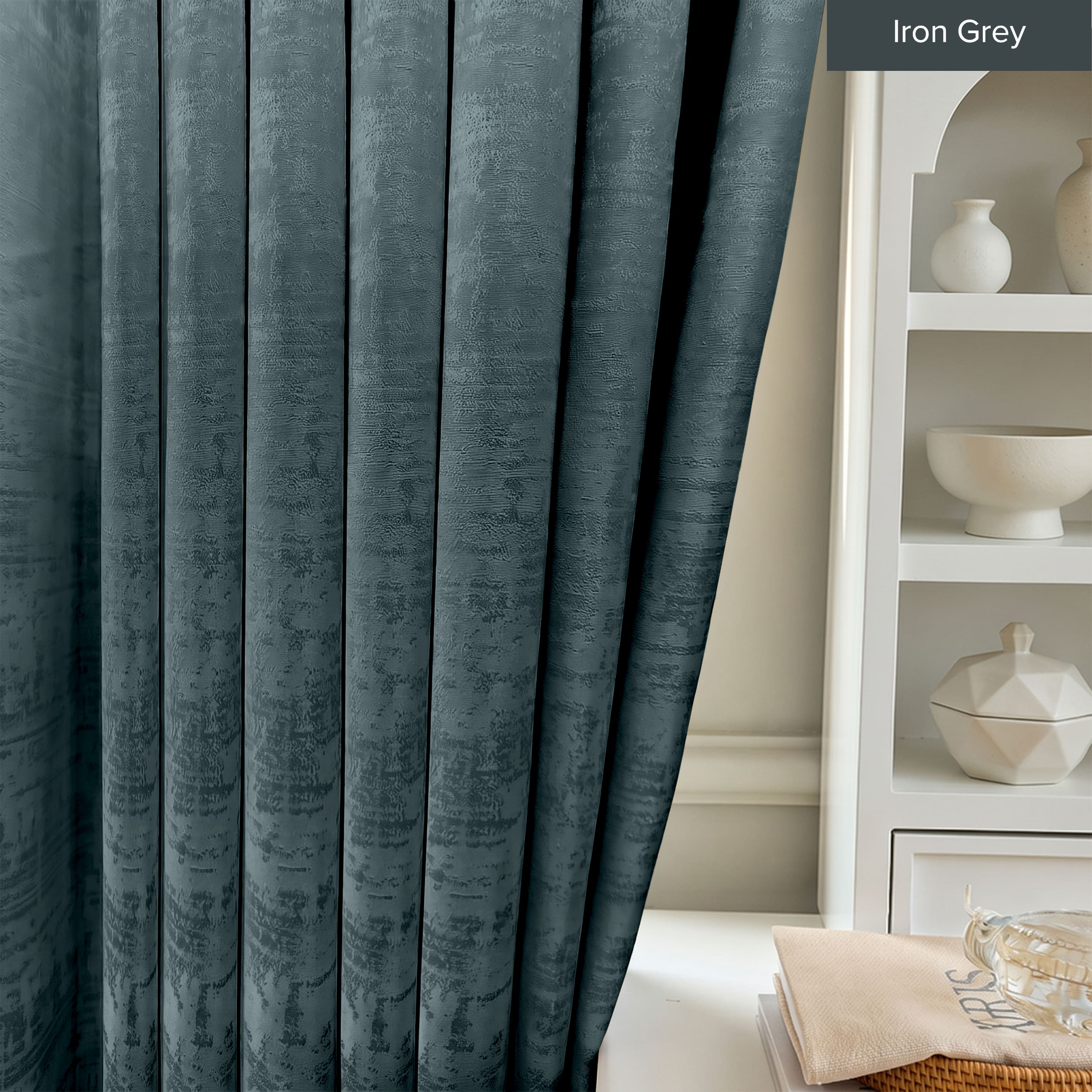 Jorica 85-95% Blackout Curtain Ready Made - Extra Width