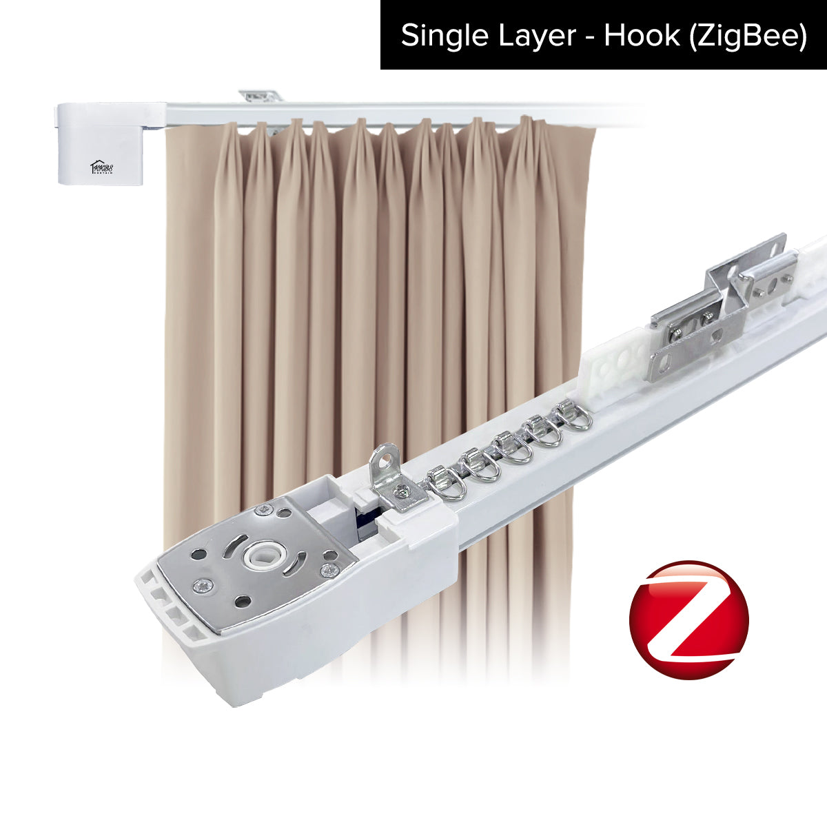 Smartony Motorised Curtain Track Wi-Fi / ZigBee Complete Set