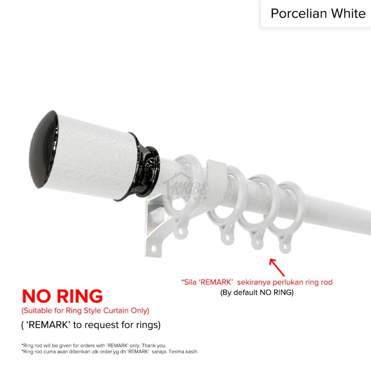 Luxstony Curtain Rod Single Complete Set