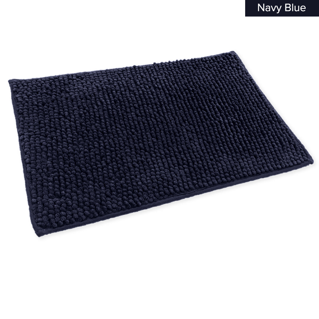 Alas Kaki Chenille Microfiber Warna Polos Bulu Pendek