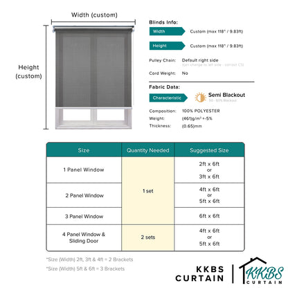 Haruko 半遮光卷帘定制