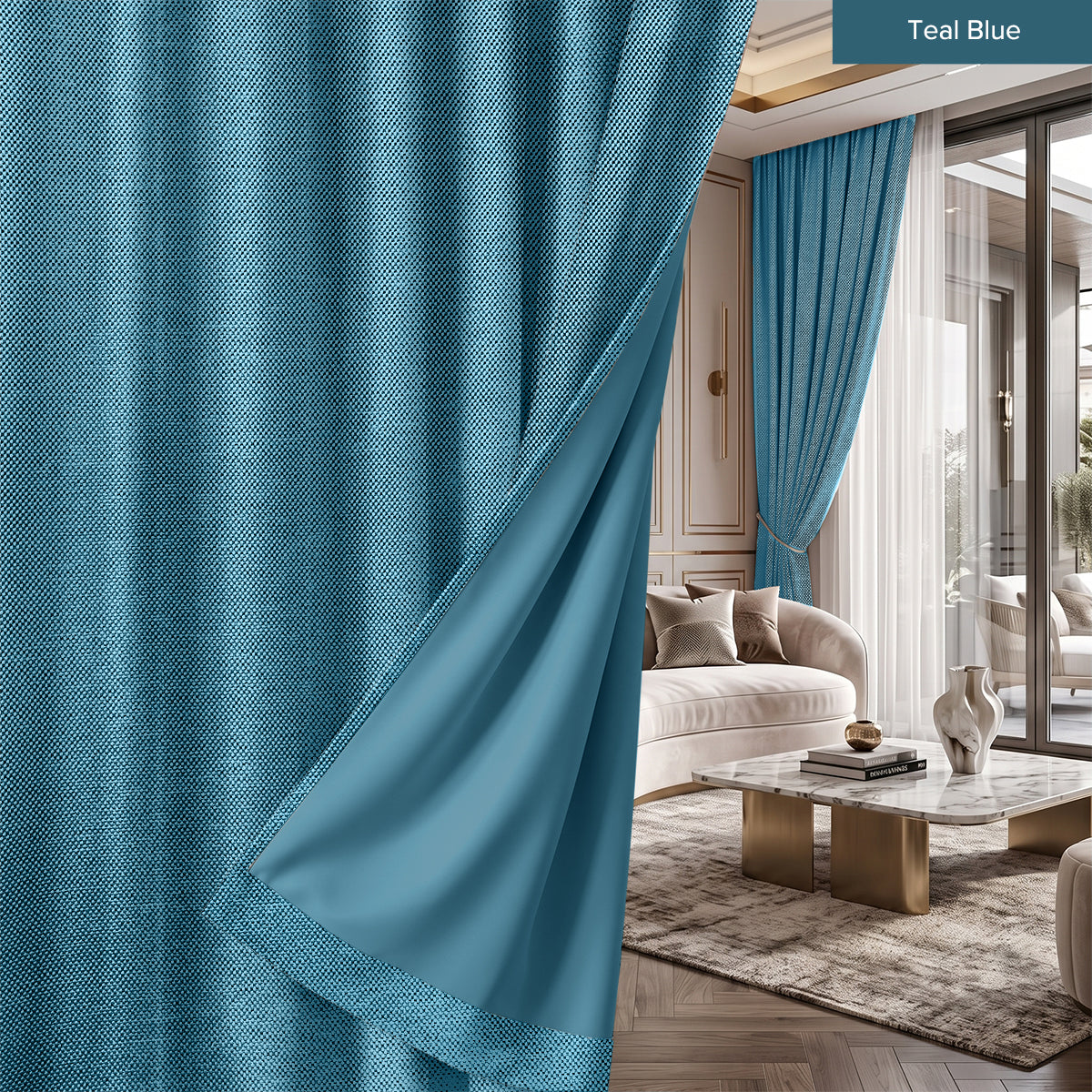 Mirelli 95-99% Blackout Ready Made Curtain - Standard Width