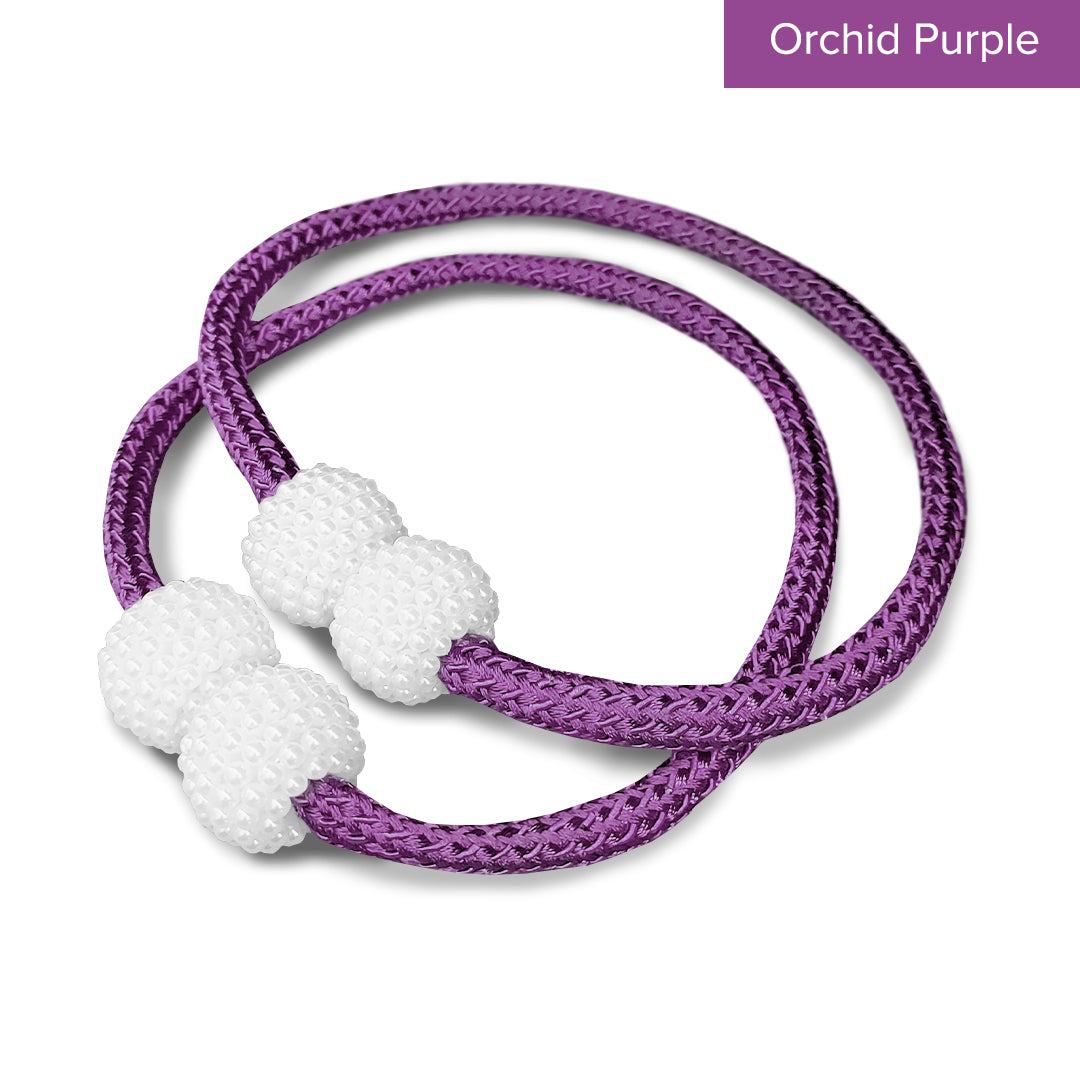 Pearlie Magnetic Pearl Braided Curtain Tieback
