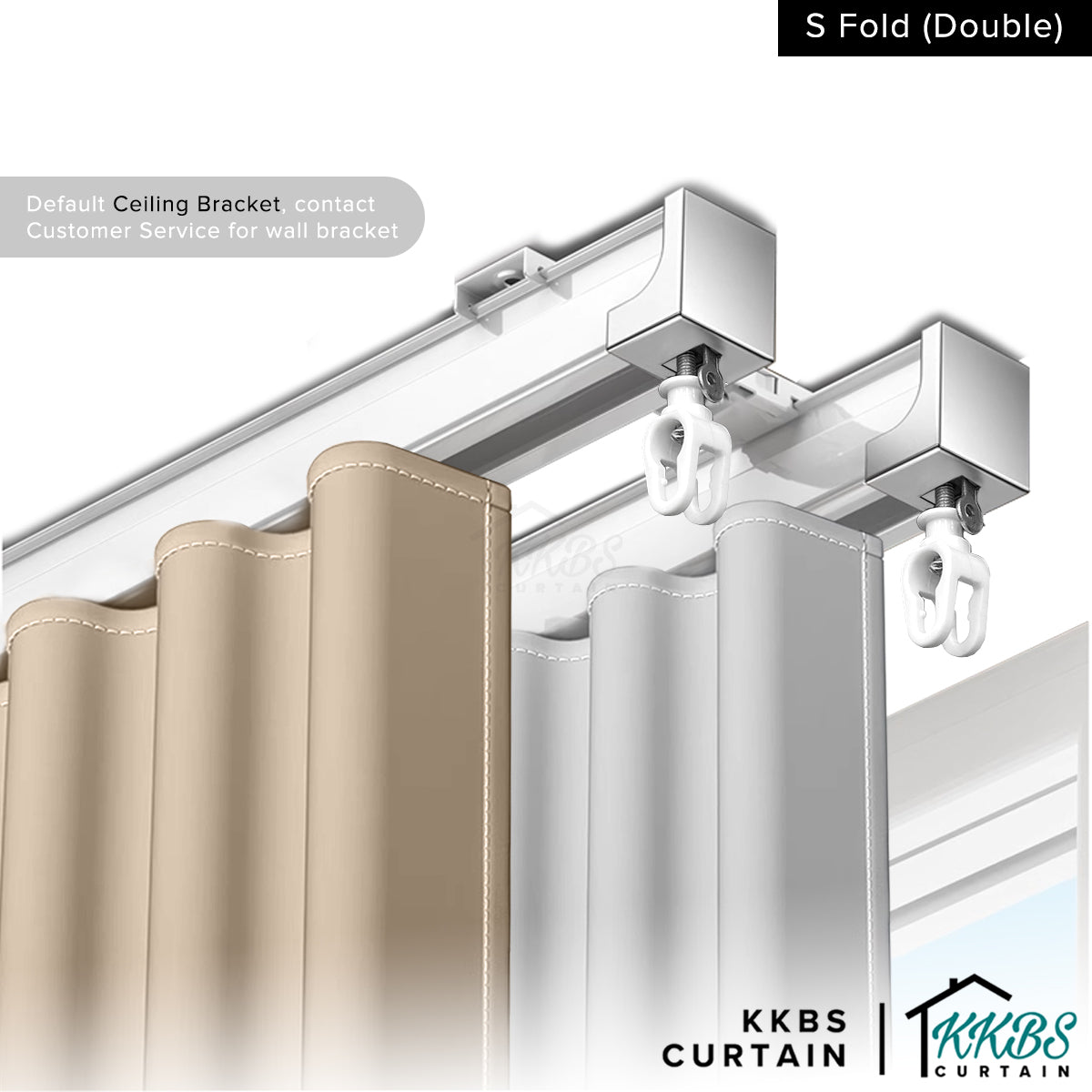 Trek Langsir Boleh Lentur/Lengkung Audery