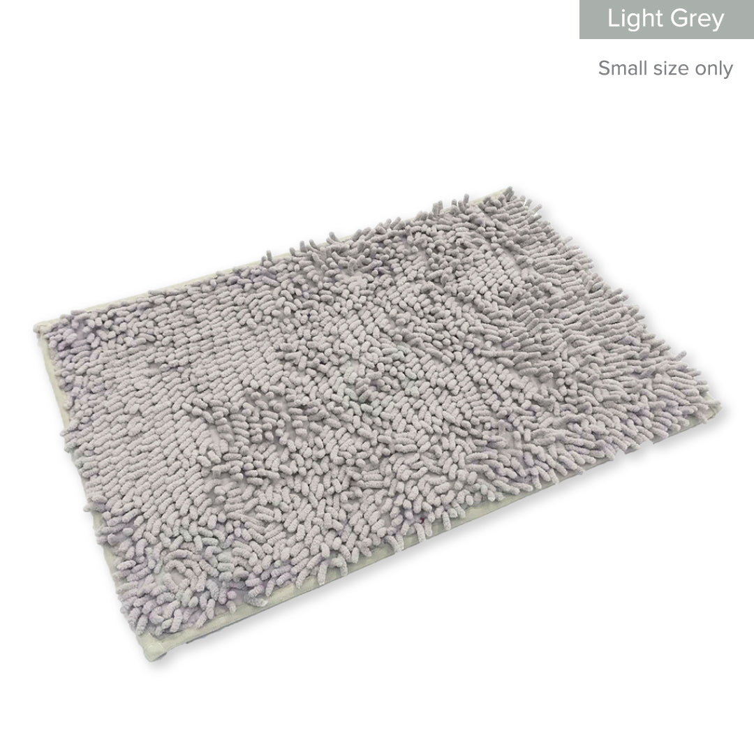 Alas Kaki Chenille Microfiber Warna Polos Bulu Panjang