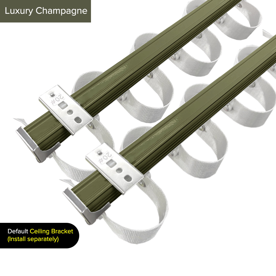 Verody Heavy Duty S Lipat / French Pleat Track Double Set Lengkap 