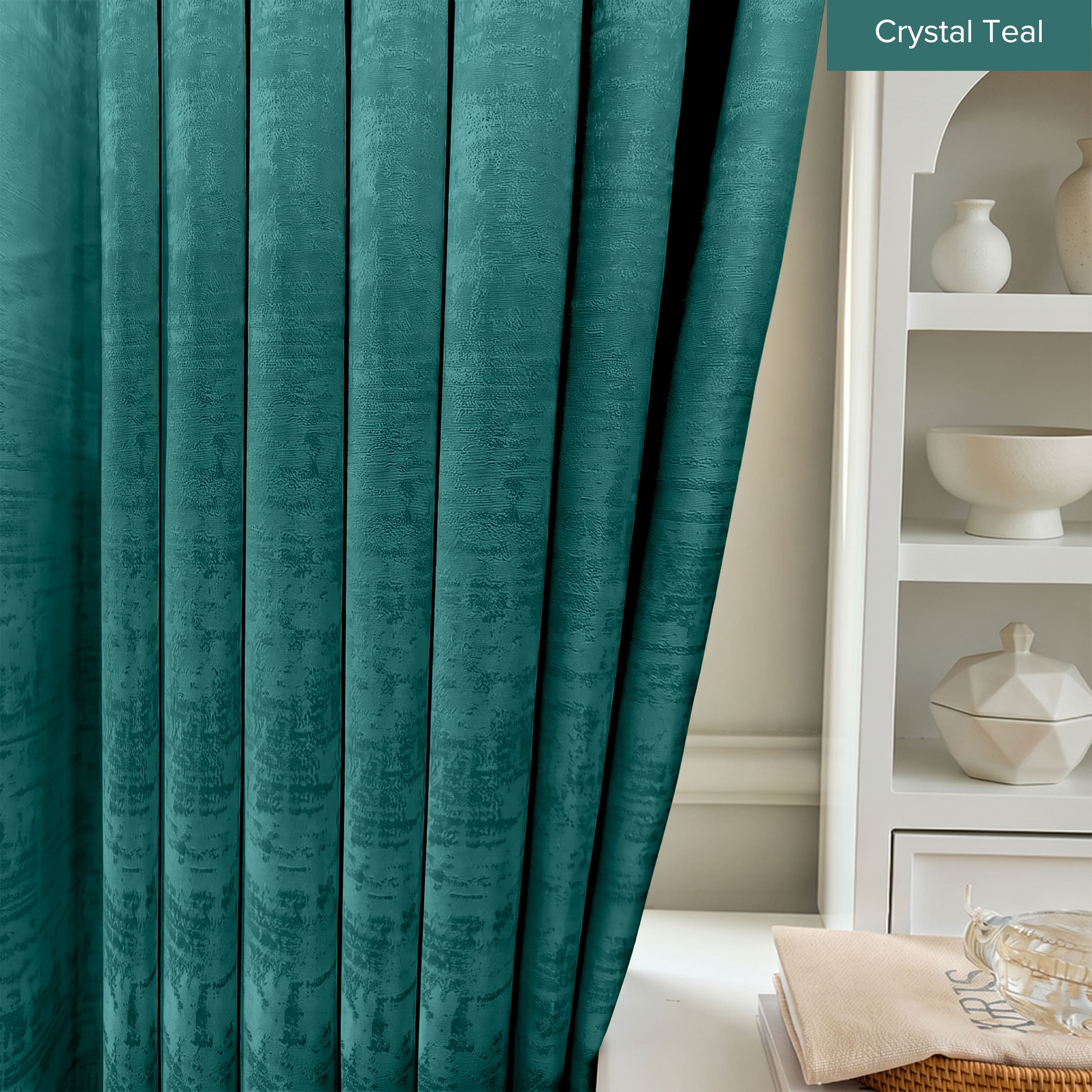 Jorica 85-95% Blackout Curtain Ready Made - Extra Width