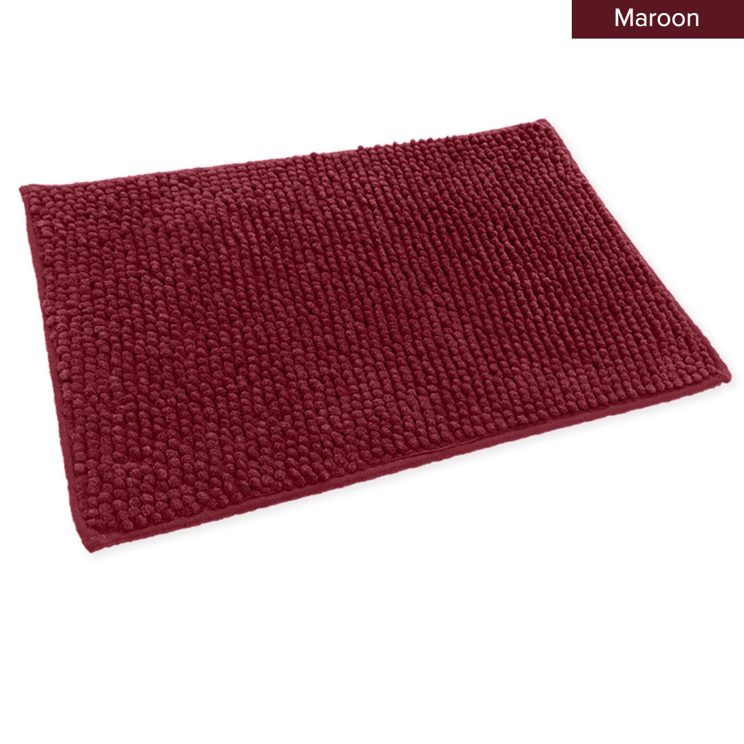 Alas Kaki Chenille Microfiber Warna Polos Bulu Pendek