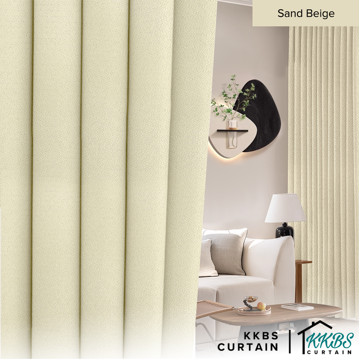 Morina 85-95% Tirai Blackout Sedia Dibuat Lebar Standard 