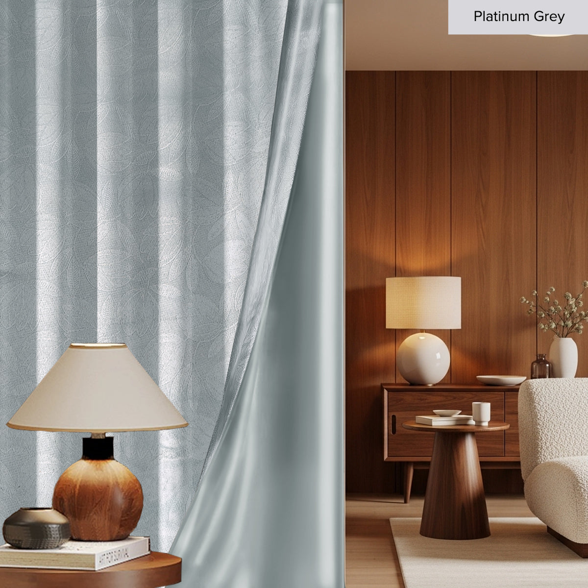 Miranda 90-98% Blackout Curtain Ready Made - Extra Width