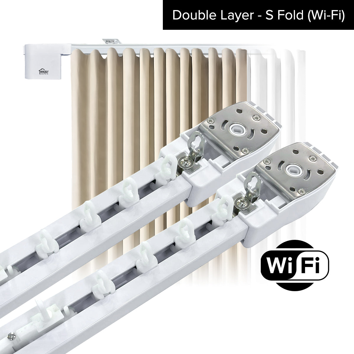 Smartony Motorised Curtain Track Wi-Fi / ZigBee Complete Set