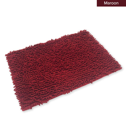 Alas Kaki Chenille Microfiber Warna Polos Bulu Panjang