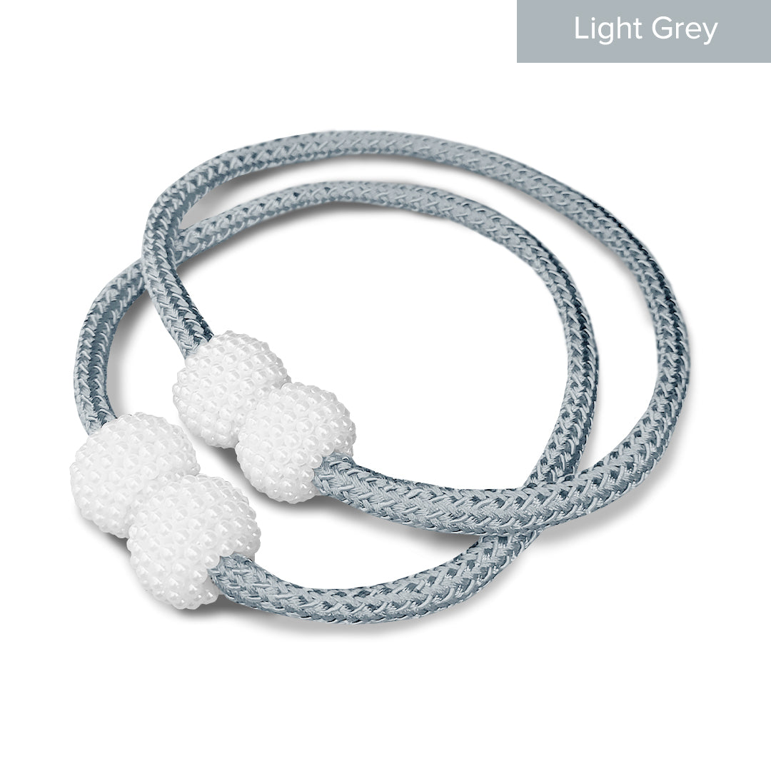 Pearlie Magnetic Pearl Braided Curtain Tieback