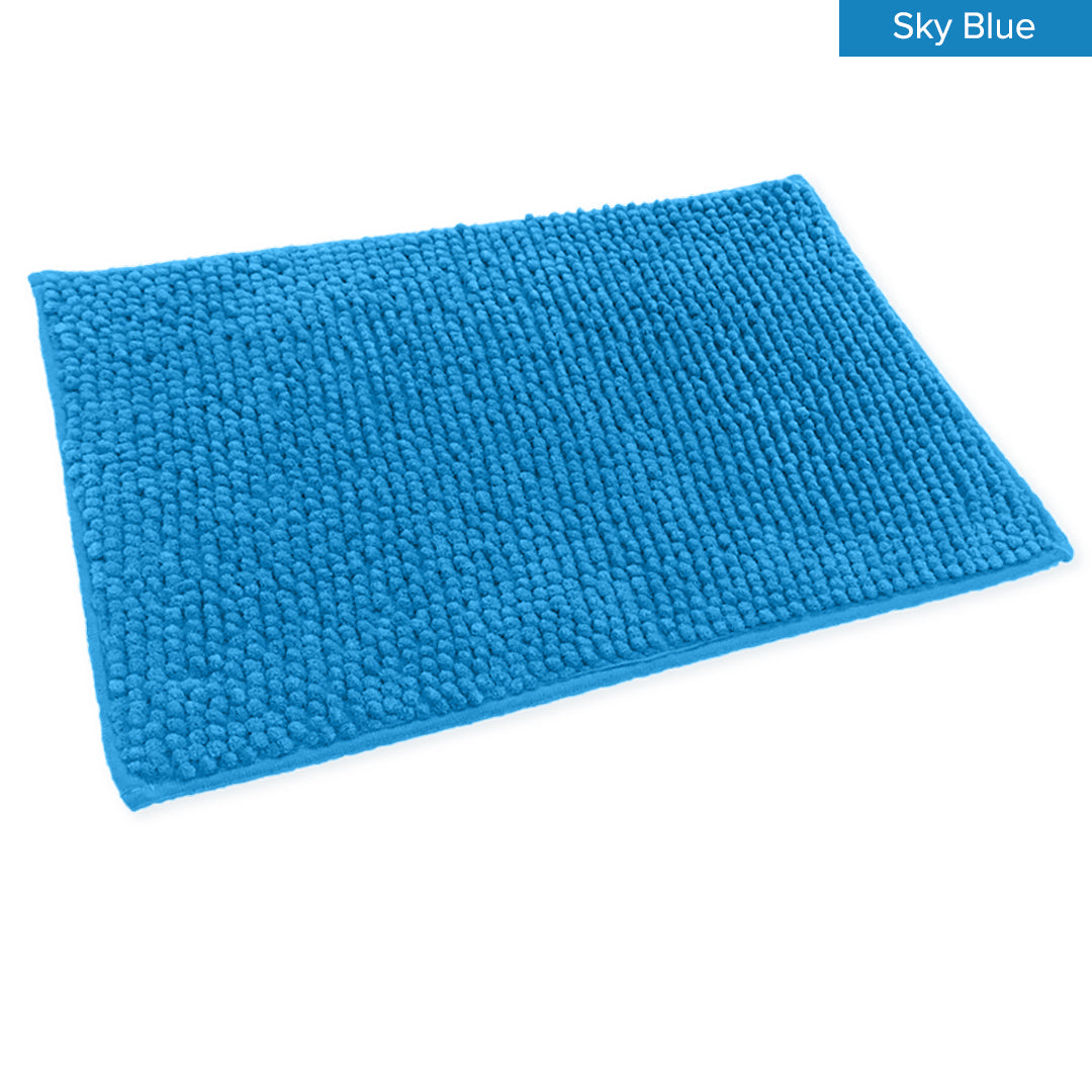 Alas Kaki Chenille Microfiber Warna Polos Bulu Pendek