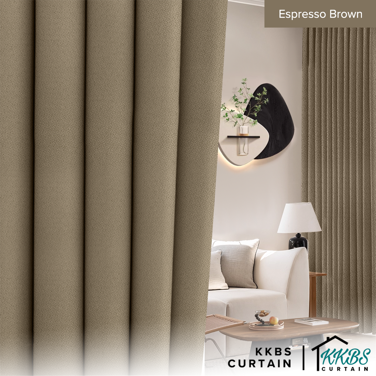Morina 85-95% Tirai Blackout Sedia Dibuat Lebar Standard 