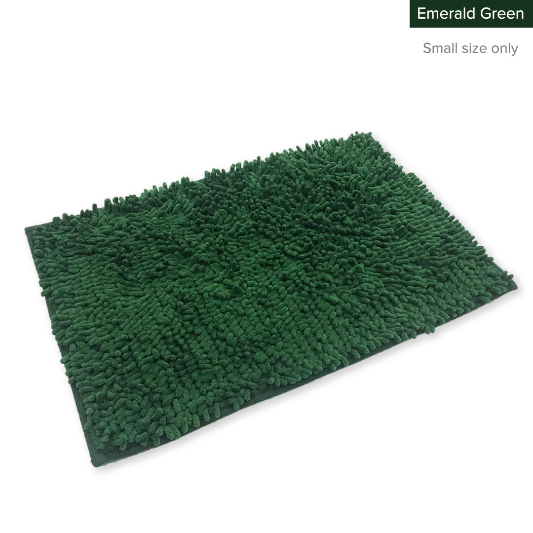 Alas Kaki Chenille Microfiber Warna Polos Bulu Panjang