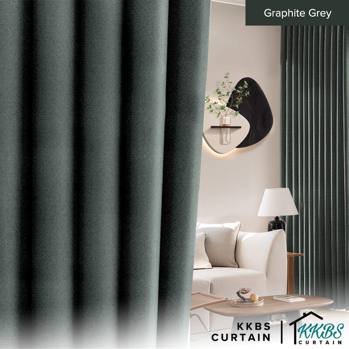 Morina 85-95% Tirai Blackout Sedia Dibuat Lebar Standard 