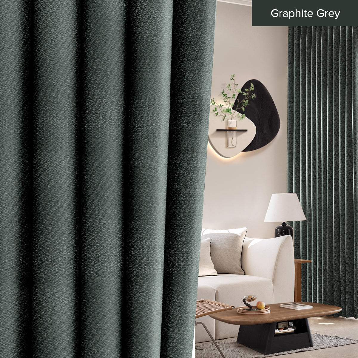 Morina 85-95% Blackout Curtain Ready Made - Extra Width