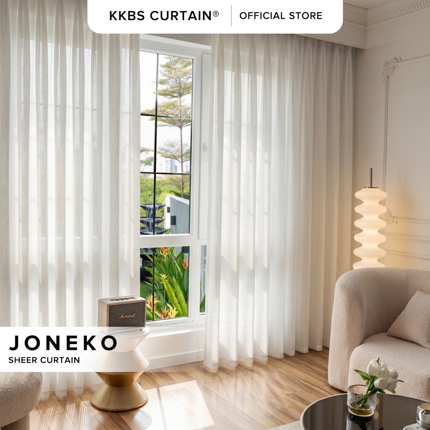 Joneko Sheer Curtain Custom Made