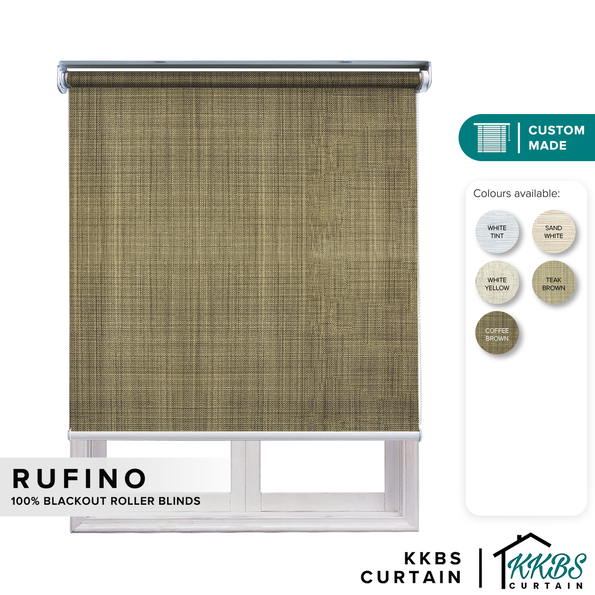 Bidai Roller Rufino 100% Blackout Tempahan