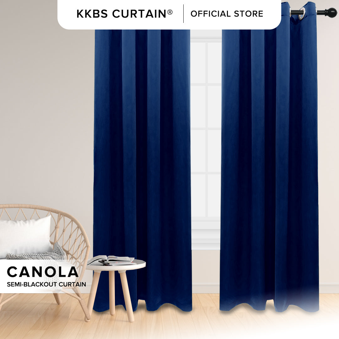 Langsir Canola 80%+ Blackout Cangkuk &amp;amp; Lubang Minimalis