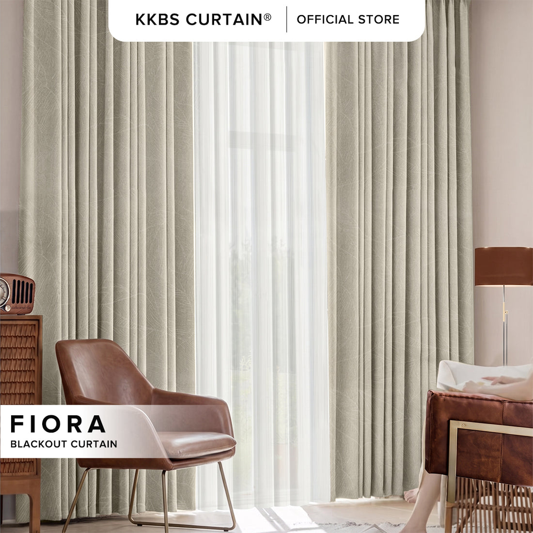 Fiora 98-99.9% Blackout Curtain Ready Made Standard Width