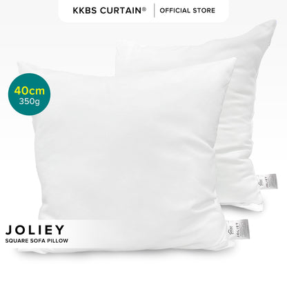 Joliey Square Sofa Pillow White Inner Cushion Throw Pillow